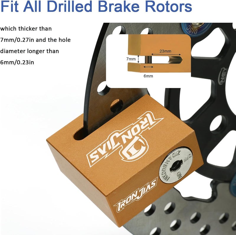 Grapelet Motorcycle Disc Lock Anti-Theft Wheel Brake Lock Waterproof Alloy with Reminder Cable and 2 Keys, Alarm-Free for Motorbike, E-Scooter, Mountain Bike - Image 4